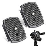 2 PCS Universal 43x43mm Quick Release Plate Set for Tripods, Camera Mounting Adapter Parts Replacement with Screws Camera Tripods Ball Head Quick Release Plate Replacement Quick-Release System