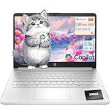 HP Essential Laptop Computer for Home and Student with Office 365, 2026 Edition, 8GB RAM, 128GB Storage- Intel Processor - LED Display, 500GB External HDD, Portable Design, Copilot AI, Win 11 Home S