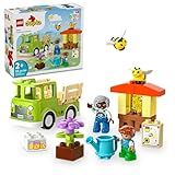 LEGO DUPLO Town Caring for Bees & Beehives Preschool Kids’ Learning Toy, 2 Figures and a Drivable Truck, STEM Toy, Build-and-Rebuild Educational Set for Toddlers Ages 2 Years Old and Up, 10419