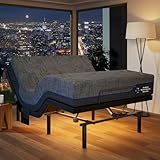 Marsail Queen Adjustable Bed Frame with Head & Foot Incline, Wireless Remote, 4 USB Ports & LED Night Light, Electric Adjustable Bed Base with 4 Height Options
