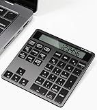 HoRiMe Number Pad for Laptop - Rechargeable Wireless Number Keypad 34 Keys with Dual Bluetooth, 2 in 1 Numeric Keypad Calculator with Display - Portable Slim Numpad for Windows, Mac, iMac, PC, Tablet