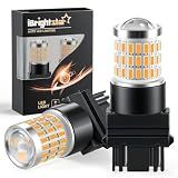 iBrightstar 3157 LED Bulb Amber, 3157a LED Turn Signal Bulbs Super Bright for vehicle Blinker Lights and Turn Signal Lights, 2 Pack