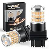 iBrightstar 3157 LED Bulb Amber, 3157a LED Turn Signal Bulbs Super Bright for vehicle Blinker Lights and Turn Signal Lights, 2 Pack