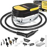 Gautye Steam Cleaner, 3 Level Adjustable Handle, 15s Heat Up, 1.69 Quarts Tank, Portable Steamer for Cleaning with 15 pcs Accessories, Steam Cleaner for Home for Dirt, Grease, Grout, Tile,Floor, Car