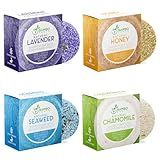 Solid Shampoo Bar And Conditioner Effect Hair Soap – 4 Pack 100% Organic Shampoo Bars For Hair With All Natural Plant Based Essential Oils And Eco Friendly Zero Waste Biodegradable Packaging