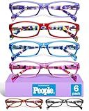 Gaoye 2.5 Reading Glasses for Women, 6 pack Fashion Readers for Women Spring Hinge Eye Glasses, Blue Light Reading Glasses