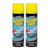 Invisible Glass 91164-2PK Premium Aerosol Glass and Window Cleaner for Auto and Home Cleans Glass, Windows, Windshields, and More, Streak-Free, Ammonia-Free, Tint-Safe, 19 oz (Pack of 2)