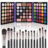 UCANBE Eyeshadow Palette with 15Pcs Brushes Makeup Set, Pigmented 86 Colors Make Up Sets Valentine's Gift, Matte Shimmer Glitter Eye Shadow Pallet Highlighter Contour Blush Powder Brush Beauty Kit