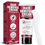 Hair Removal Cream for Women, Crema Depiladora Para Mujer, Fast-Acting, Effective Painless Flawless Depilatory Cream for Legs, Arms, Underarms, Stomach, Pubic Area and Bikini Line 120g
