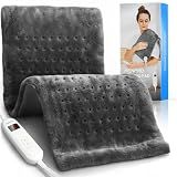 RENPHO Heating Pad for Back & Period Cramps, FSA Eligible & HSA Store, Fathers Day Dad Gifts for Men & Birthday Gifts for Women, 12" x24‘’ Electric Heat Pad for Neck and Shoulder, ETL Certified, Gray