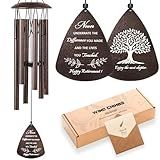 Soopau Retirement Gift for Woman Men, 32" Wind Chimes Retirement Gifts, Happy Retirement Gifts for Coworker Colleague Boss Teachers Nurses Friends, Going Away Gifts Retirement Decorations