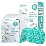 BeHoomi Steam Eye Mask, 10 Packs Heated Eye Mask, Self Heating Disposable SPA Warm Compress for Eyes Sleep Mask, Travel Essentials & Relaxation Gifts, Stocking Stuffers (Unscented)