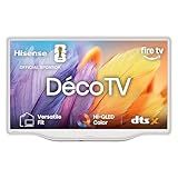 Hisense 32-Inch S5 DécoTV Series QLED FHD Smart Fire TV (32S5QF, 2025 Model) - Versatile Fit, Hi-QLED Color, Art-Inspired Design, Fluid Central Stand, DTS Virtual: X, Stream Live TV Without Cable