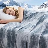 Qieryun Cooling Blanket Queen Size (90"X90"), Cold Blanket for Hot Sleepers, Ultra-Cool Lightweight & Breathable, Soft Thin for Night Sweats, Bed & Couch