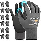 Kebada W1 Safety Work Gloves for Men & Women, Touchscreen, PU Coated