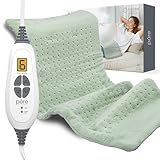 Pure Enrichment PureRelief XL Heating Pad - 12" x 24" Electric Heating Pad for Back Pain & Cramps, 6 Heat Settings, FSA/HSA Eligible, Soft Machine Wash Fabric, Auto-Off & Moist Heat (Zen Green)