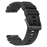 Abanen Rugged Nylon Watch Bands for Garmin Fenix 7X / Fenix 6X / Fenix 5X/Enduro 2, Quick Fit 26mm Adjustable Woven Nylon Sports Wrist Strap with Stainless Steel Clasp for Tactix 7 Pro, epix Pro 51mm