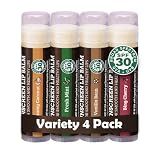 Earth's Daughter Sunscreen Lip Balm SPF 30 4-Pack - Variety Pack