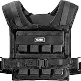 MVRK Weighted Vest Men 35lbs - Weighted Workout Vest With Removable Iron Weights, Heavy Duty Adjustable 0-35 lb with 16 Iron Weight For Functional Training & Calisthenics - Weight Vest for Men and Women