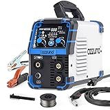 AZZUNO 135 Amp MIG Welder, 3 in 1 Multiprocess Welder 110V Flux Core Welder Flux MIG/Lift TIG/Stick Welding Machine Synergic Control IGBT Inverter Welder (volts, 110)