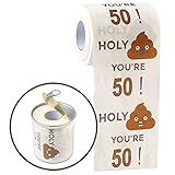 Happy 50th Birthday Gifts for Men Women, 3-Ply Toilet Paper Roll, 50th Birthday Toilet Paper, Gag Funny Birthday Gift Novelty for 50 Birthday Party Decorations