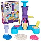 Kinetic Sand, Soft Serve Station with 14oz Play Sand (Blue, Pink & White), 2 Ice Cream Cones & 2 Tools, Sensory Toys for Kids Ages 5 and up