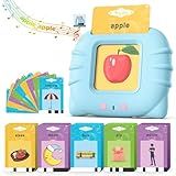 Airbition Talking Flash Cards for Toddlers 1 2 3 4 Year Olds, Montessori Language Learning with 224 Words, Pocket Speech Therapy and Autism Playthings, Children's Sensory Educational Device