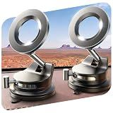 LISEN 2 Pack for Magsafe Car Mount, Magnetic Phone Holder for Car, Strong Magnetic Car Phone Mount, 89 LBS Suction Phone Mount Vacuum, Dashboard Gifts Phone Holders for Your Car Mount for iPhone 17