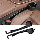 Edotim 2026 Upgraded Car Seat Gap Filler with Holder and Hook, Car Seat Accessories Interior, Car Seat Gap Plug with Storage Slot, Car Organizer Fit Sedan SUV Truck, 2 Pack Black