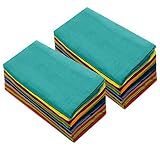 COTTON CRAFT Multicolor Cloth Napkins - 24 Pack 100% Cotton Dinner Napkins