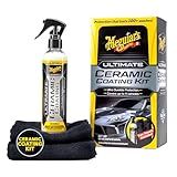 Meguiar's Ultimate Ceramic Coating Kit - Premium Kit for Cars Delivers Ultra-Durable Ceramic Protection with High Water Beading Action, Increased Gloss and Slickness, and Premium Microfiber Towels