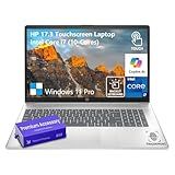 HP 17 Inch Laptop Touchscreen Computer, 17.3 HD+ Touch Screen Business Laptop PC, Intel 10-Core i7 Laptop Windows 11 Pro, 64GB RAM 2TB SSD, Backlit 10-Key Number Pad, Fingerprint, Wi-Fi 6