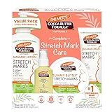 Palmer's Cocoa Butter Formula Pregnancy Skin Care Kit for Stretch Marks and Scars, Dermatologist Approved, Gift for Mom to Be, 4 Piece Full Size Set