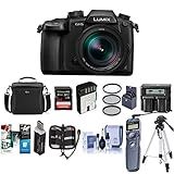 Panasonic LUMIX GH5 4K Mirrorless Camera w/Leica Vario-Elmarit 12-60mm Lens, Bundle with Bag, Intervalometer, Dual Charger, Battery, Filter Kit, 64GB SD Card, Tripod, SD Case, PC Software Kit, More