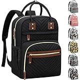 Tenot Diaper Bag Backpack for Women Large Capacity with Insulated Pockets Multifunctional Diaper Bags For Baby Girl Boy Waterproof Baby Bags For Mama Maternity Travel Bag Black