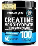 Venture Pal 100% Pure Micronized Creatine Monohydrate Powder, Unflavored Creatine for Women & Men, Vegan, Keto, Gluten Free, 5 g (5000mg) per Serving, Creatina Monohidratada en Polvo