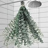 11 PCS Real Dried Eucalyptus Stem for Shower & Bathroom Decor - 17'' Large Natural Fresh Eucalyptus Leaves Hanging Plants, Shower Stuff Green Home Vase Decor, DIY