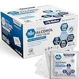 MED PRIDE Sterile Alcohol Prep Pads, Antiseptic, 70% Isopropyl, Individually Wrapped, Medical Grade 2 Ply Wipes (200 Count (Pack of 1) White)