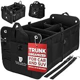 Car Trunk Organizer for SUV & Truck Cargo Storage, Large, Black