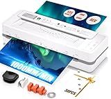 13" 4-Roller Commercial Laminator Machine, 3-10 Mil Thickness Laminating Machine, Fast 55s Warm-Up & 1000mm/min Laminating Speed for Laminating 11x17 & A3 Size, Includes 30 Sheets for Office, School