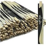 Albino Monkey 200 Round Disposable Bamboo Chopsticks for Sushi (100 Pairs)