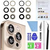 2PCS ASDAWN Back Rear Camera Lens Glass Replacement for iPhone 16 Pro Max and 16 Pro Camera Glass Lens Replacement with Pre-Installed Adhesive + Repair Tool Kit + Installation Manual
