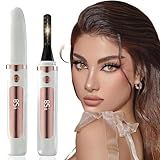 Heated Eyelash Curler - Heated Lash Curler Electric Eyelash Curler 4 Temp Settings for Makeup Tools for Achieving A Natural Curl and Long Lasting Eyelashes, Designed for Women, Snow White