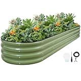 G GOOD GAIN Raised Garden Beds Galvanized, Metal Planter Boxes Kit, Oliver