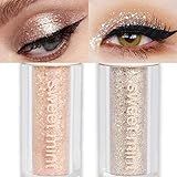 SUAKE Liquid Sparkling Glitter Eye Shadow Sticks – Crystal Silver Golden Eyeshadow, Eyeliner, Eyelid Shimmer Highlight Makeup, sombra de para ojos,Waterproof Quick-Drying