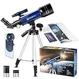 Telescope for Kids & Adults, 70mm Aperture 360mm Refractor (15X-150X)