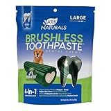 ARK NATURALS Brushless Toothpaste, Dog Dental Chews for Large Breeds, Freshens Breath, Helps Reduce Plaque & Tartar, 18oz, 1 Pack