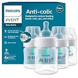 Philips Avent Anti-Colic Baby Bottle with AirFree Vent, Slow Flow, 4 oz