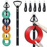 Extension Cord Organizer 2-Pack with 10 Removable Slots, Heavy Duty DIY Stackable Adjustable Vertical Straps for Garage RV Shed Yard Warehouse, Cable Management for Cords Hoses Ropes Tools Lights