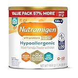 Enfamil Nutramigen Hypoallergenic Baby Formula with Iron, Lactose Free, Colic Relief from Cow's Milk Allergy Starts in 24 Hours, Brain Building DHA, Probiotic LGG for Immune Support, 19.8 Oz Can